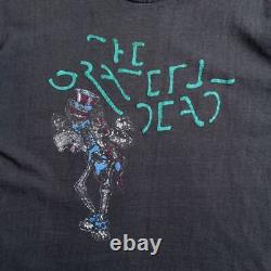 Rare 70S Grateful Dead Band T-Shirt L Black 77 Copyright Made In Usa Vintage 100