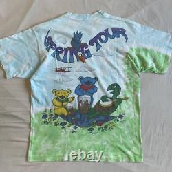 Rare 90S Grateful Dead Double-Sided Print Band T-Shirt Made In Usa Vintage Copyr
