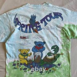 Rare 90S Grateful Dead Double-Sided Print Band T-Shirt Made In Usa Vintage Copyr