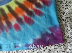 Rare 90s gratefuldead tie-dye tshirt 1993 stanley mouse made in usa XL thrashed