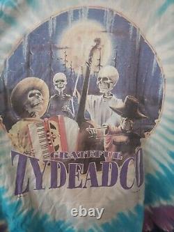 Rare'95 Spring Tour, Greatful Dead, T- Shirt, Grateful Zydeadco, Liquid Blue