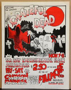 Rare And Original Grateful Dead Old Fillmore Family Dog Era Poster / Handbill