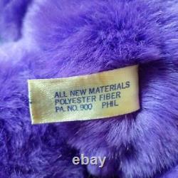 Rare Dead Stock Plush 12Inch Grateful Bear Purple