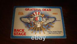 Rare GRATEFUL DEAD BACKSTAGE PASS MSG NYC September 9/20/1982 Rick Griffin art