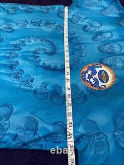 Rare Grateful Dead 1990's Blue Hypnotic Skull Spiral AOP T-shirt