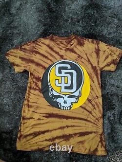 Rare Grateful Dead 2022 San Diego Padre Shirt Size S Theme Giveaway Petco Park