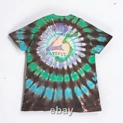 Rare Grateful Dead 25 Laps 90'S Vintage Usa Tie Dye T-Shirt Liquid Blue 90