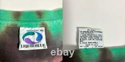Rare Grateful Dead 25 Laps 90'S Vintage Usa Tie Dye T-Shirt Liquid Blue 90