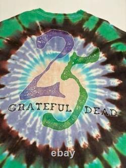 Rare Grateful Dead 25 Laps 90'S Vintage Usa Tie Dye T-Shirt Liquid Blue 90