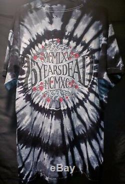 Rare Grateful Dead 25 Years Dead 1990 tour T Shirt Vintage SYF Black tie dye XL