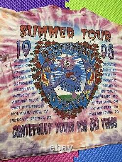 Rare Grateful Dead 30th anniversary concert tee shirt Excellent Tour 1995 XL