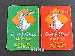 Rare Grateful Dead Backstage Pass Set Of Deers From Connecticut 4-3-86 4-4-86