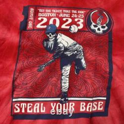 Rare Grateful Dead Boston 2023 Steal Your Base Red Tie Dye L