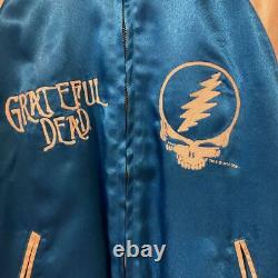 Rare Grateful Dead Embroidered Logos Sukajan Souvenir Jacket Blue White