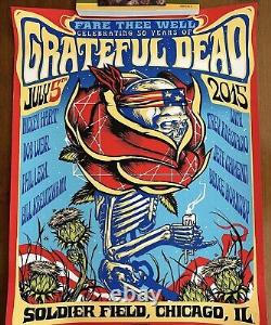 Rare Grateful Dead Fare Thee Well Gd50 Munk One Set Of 3 Vip Posters