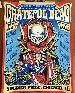 Rare Grateful Dead Fare Thee Well Gd50 Munk One Set Of 3 Vip Posters