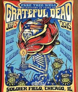 Rare Grateful Dead Fare Thee Well Gd50 Munk One Set Of 3 Vip Posters