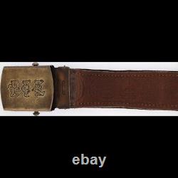 Rare Grateful Dead Jerry Garcia Syf Music Hippie Leather Vintage Belt Buckle