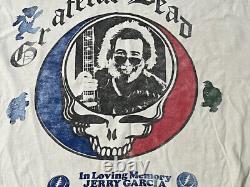 Rare Grateful Dead Memory of Jerry Garcia Calico Cottage Single Stitch Shirt