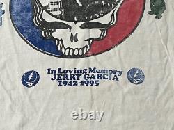 Rare Grateful Dead Memory of Jerry Garcia Calico Cottage Single Stitch Shirt