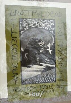 Rare Grateful Dead New Riders Concert Poster Fillmore 1970 Graham 1st Printing