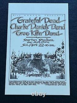 Rare Grateful Dead Original Spartan Stadium 1979 Brent's 1st Show Concert Poster