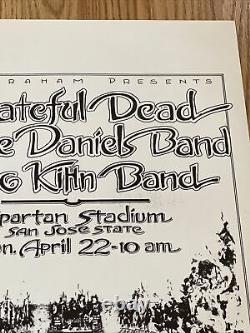 Rare Grateful Dead Original Spartan Stadium 1979 Brents 1st Show Concert Poster