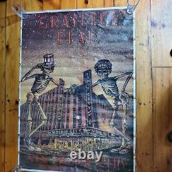 Rare Grateful Dead Poster 1980 NYC Radio City Music Hall HUGE 55x39 True Vintage