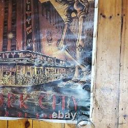 Rare Grateful Dead Poster 1980 NYC Radio City Music Hall HUGE 55x39 True Vintage