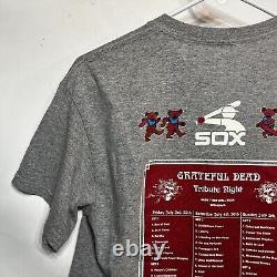 Rare Grateful Dead Tribute Night T Shirt Mens Size Med Grey Chicago Farewell