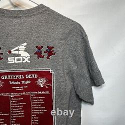 Rare Grateful Dead Tribute Night T Shirt Mens Size Med Grey Chicago Farewell