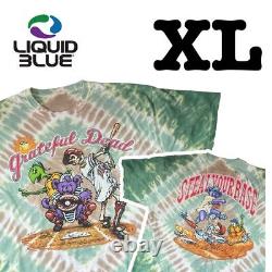 Rare Liquid Blue Grateful Dead Baseball Die Die TEE XL No. Yp781