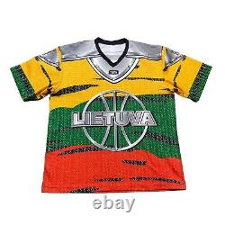 Rare Lithuania Basketball Grateful Dead Lietuva Jersey Tuta Sz 48 AOP JERSEY