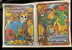 Rare Lot of 2 Dead & Company VIP Poster Diptych Set CitiField NY 2023 S/N 2023