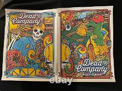 Rare Lot of 2 Dead & Company VIP Poster Diptych Set CitiField NY 2023 S/N 2023