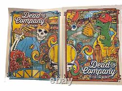 Rare Lot of 2 Dead & Company VIP Poster Diptych Set CitiField NY 2023 S/N 2023