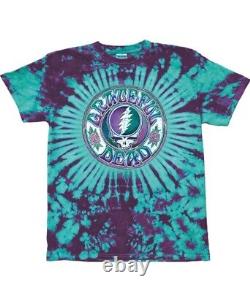 Rare NWOT Grateful Dead Official 100% Cotton Tee M STEAL Face BLUE Tie Dye Shirt