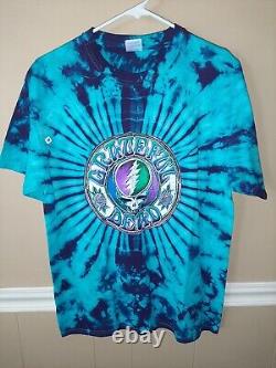 Rare NWOT Grateful Dead Official 100% Cotton Tee M STEAL Face BLUE Tie Dye Shirt