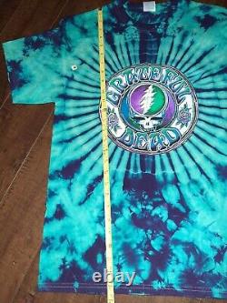 Rare NWOT Grateful Dead Official 100% Cotton Tee M STEAL Face BLUE Tie Dye Shirt