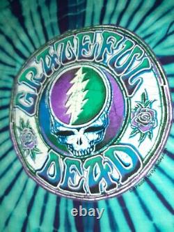 Rare NWOT Grateful Dead Official 100% Cotton Tee M STEAL Face BLUE Tie Dye Shirt