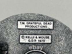 Rare New Old Stock Grateful Dead Green/red L-200 Kelly & Mouse Belt Buckle 1978