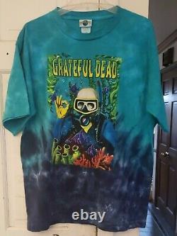 Rare New Vintage XL Grateful Dead T-Shirt 2003-2004 Concert Tour Scuba Theme USA