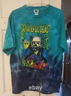 Rare New Vintage XL Grateful Dead T-Shirt 2003-2004 Concert Tour Scuba Theme USA