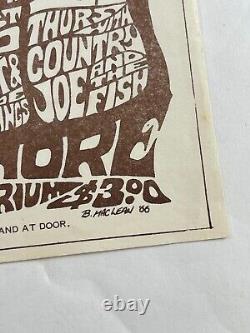 Rare Original Fillmore Variant Handbill 1966 Otis Redding Grateful Dead Maclean