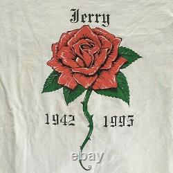 Rare Original Vintage Single Stich Jerry Garcia Grateful Dead Memorial Shirt XL