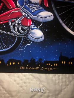 Rare Richard Biffle Grateful Dead Bicycle Daze Full Bleed Flocked Variant Of 25
