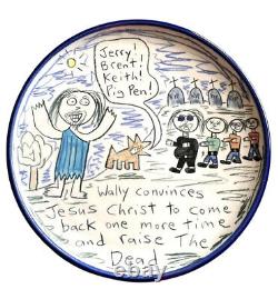 Rare VTG 90's Grateful Dead Comedic Wally The Dog Art Decorative Plate Pottery