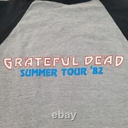 Rare Vintage 1982 Grateful Dead Summer Tour Shirt Mens Medium Gray Rick Griffin