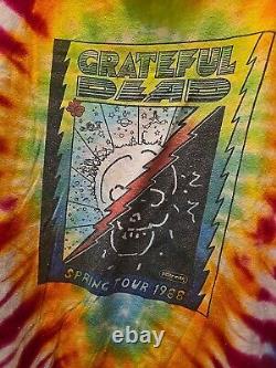 Rare Vintage 1988 Grateful Dead Spring Tour Peter Max Tie-Die T-Shirt Size XL