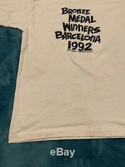 Rare Vintage 1992 Lithuania Basketball Olympics Grateful Dead Shirt White Large